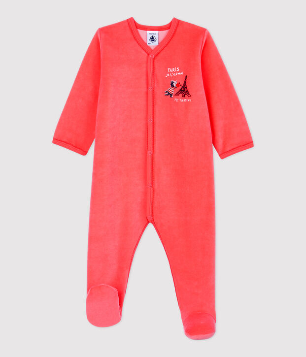 Pelele de terciopelo de beb&eacute; PEACHY